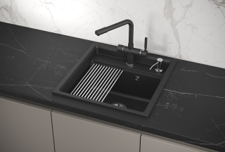 Мойка кухонная Granula Kitchen Space 5002, ЧЁРНЫЙ