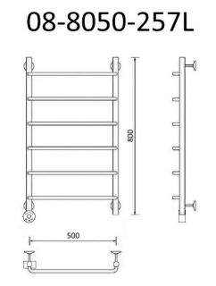 Полотенцесушитель электрический Маргроид В8 Р80*50 хром 08-8050-257L