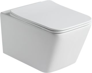 Унитаз подвесной SantiLine SL-5007MW безободковый белый матовый