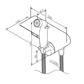 Гигиенический душ со смесителем AM.PM Func F0H8F922 Черный матовый