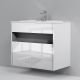 Тумба под раковину Am.Pm Func 80 M8FFUX0801WG подвесная Белая глянцевая