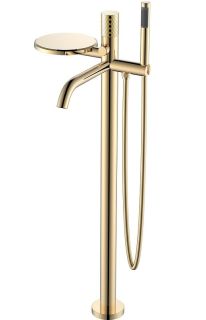 Напольный смеситель для ванны Boheme Stick 129-GG золото