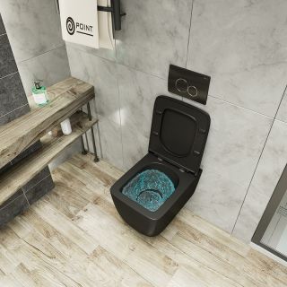 Комплект унитаза с инсталляцией Point Меркурий 886914GBO3+PN41831BM с сиденьем Микролифт