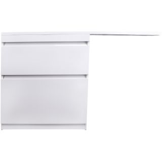 Тумба под раковину Style Line Даллас Люкс Plus 140 L СС-00002385 подвесная белый