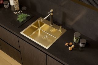 Смеситель для кухни Alveus Zina Monarch Gold 1136509 Черный Золото