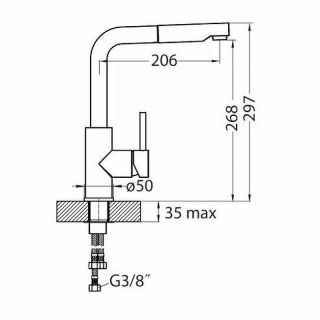 Смеситель для кухни Alveus Delos-P Chr 1129021 Хром