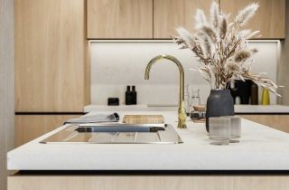 Смеситель для кухни Alveus Slim Monarch Gold new 1134833 Золото