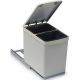 Система сортировки мусора Alveus ALBIO 1090332 10 2X7,5 L серый пластик