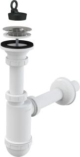Сифон для раковины AlcaPlast ?32 с нержавеющей решеткой ?63 A411