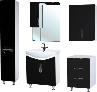 Тумба под раковину Bellezza Лагуна 65см чёрный 00000001379