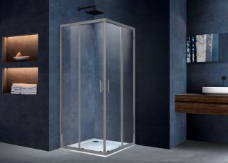 Душевой уголок Vincea Alpha VSS-3AL100CLGM, 1000*1000, вороненая сталь, стекло прозрачное