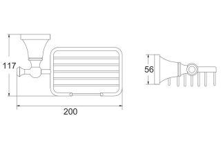 Мыльница Rose RG1904E золото