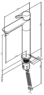 Высокий смеситель для раковины Am.Pm X-Joy чёрный матовый F85A92022