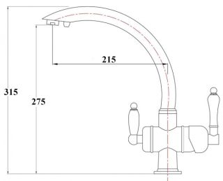 Смеситель для кухни ZORG Sanitary ZR 327 YF BR LIGHT (вывод с производства)