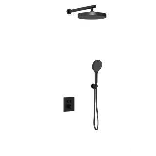 Душевой комплект Vincea Inspire VSFW-3I21T2MB встраиваемый, термостатический, двухрежимный, черный