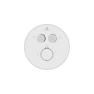 Душевой комплект Vincea Inspire VSFW-3I22MT2GM встраиваемый, термостатический, двухрежимный, вороненая сталь