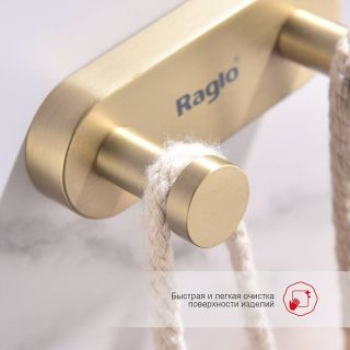 Крючок для ванной комнаты Raglo R300.052.03 золотой сатин
