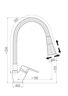 Смеситель для кухни Rav Slezak Colorado CO106.5/13 хром черный