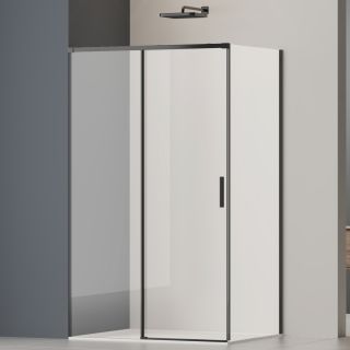 Душевой уголок Vincea Soft 2 VSR-3SO28011CLB, 1100*800, черный, стекло прозрачное