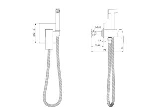 Гигиенический душ со смесителем Wonzon & Woghand Fit WW-88829009-CR хром
