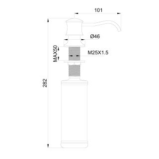 Дозатор для мыла Wonzon & Woghand WW-88SD03-CR хром