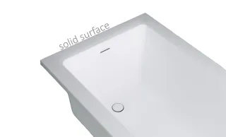 Ванна из искусственного камня Astra-Form Нейт 01010054+08010054 160x70 см с щелевым переливом донный клапан белый матовый