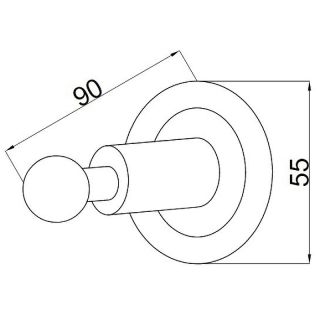 Крючок Boheme Murano 10906-GR-CR хром/бирюзовый