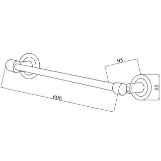 Полотенцедержатель Boheme Murano 10902-GR-CR хром/бирюзовый