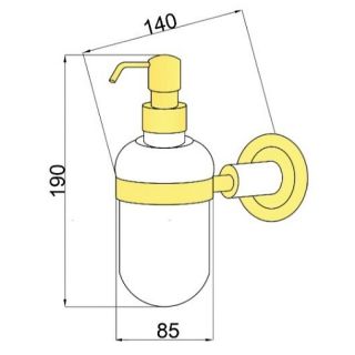 Дозатор для жидкого мыла Boheme Murano 10912-R-CR хром/рубиновый