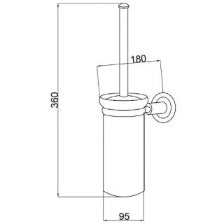 Ёршик для унитаза Boheme Murano 10913-GR-G золото/бирюзовый