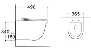 Подвесной унитаз Aquatek Классик AQ1112-00 безободковый с легкосъемным сиденьем Soft Close