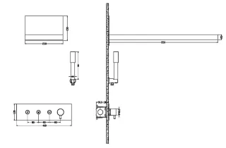 Душевой комплект Boheme Fusion 130-BRB брашированная бронза