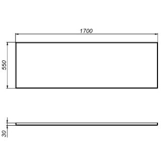 Фронтальная панель для ванны AM.PM Gem 170 W90A-170-070W-P1 Белая