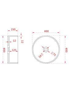 Накладная раковина NT Bagno Amaro NT412 40см белый матовый