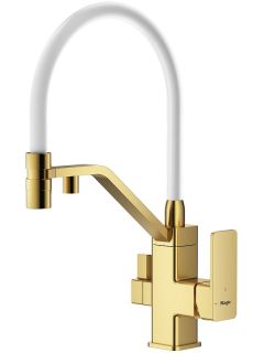 Смеситель для кухни Raglo R85.62.03 с подключением фильтра золотой сатин