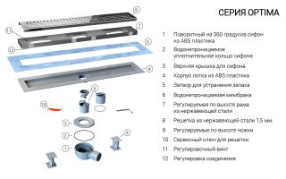 Душевой лоток Vincea Optima SAY.601.60.B.M.S.PITI 60 см