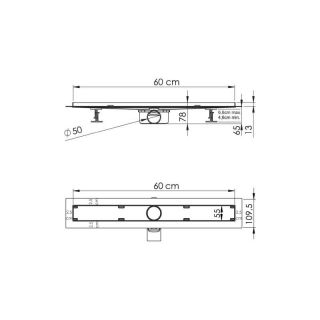 Душевой лоток Vincea Almira Jasmin SAY.605.60.P.BUKLE 60 см