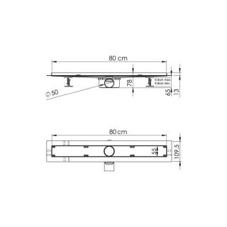 Душевой лоток Vincea Almira-S SAY.602.80.S.U 80 см