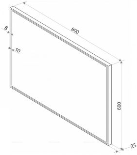 Зеркало с подсветкой Sintesi Armadio Black SIN-SPEC-ARMADIO-black-80 80см чёрный