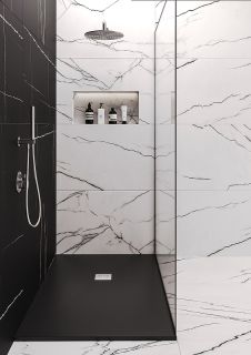 Душевой поддон Starohome Solid 1237473 90x90см чёрный матовый