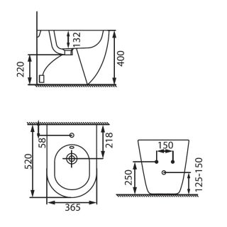 Унитаз приставной Allen Brau Reality 4.32004.20 белый