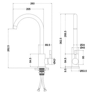 Смеситель для кухни Melana Tondo MELANA-610103 сатин
