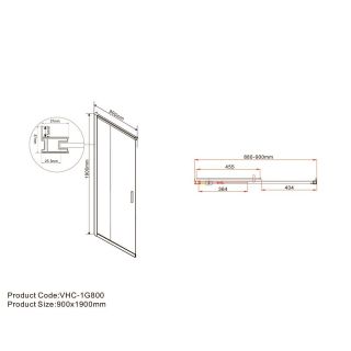 Душевой уголок Vincea Garda VSS-1G9011CLB 110x90 см