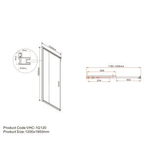 Душевой уголок Vincea Garda VSS-1G1012CLB 120x100 см