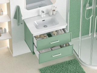 Подвесная тумба под раковину Brevita Verde 70 УТ000026838  зеленый