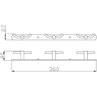 Вешалка для полотенец Rav Slezak Colorado COA0105SM Бронза