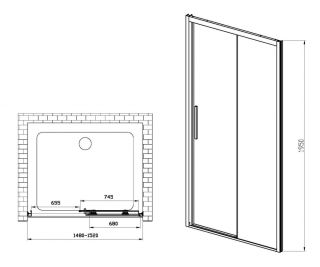 Душевая дверь Vincea Soft VDS-3SO150CL 150 см