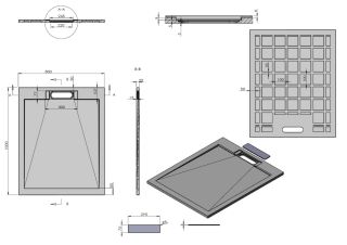 Душевой поддон Vincea VST-4SRL8010G 100 x 80 см