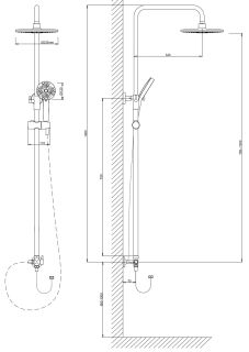 Душевая система ESKO VST1000-3 хром