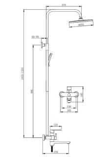 Душевая стойка Splenka S222.24.05 сатин